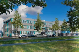 Omringd door de bedrijvigheid van de Waarderpolder